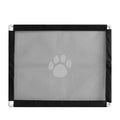 Black portable dog gate fence made of reinforced fibre and polyethylene, 80cm height