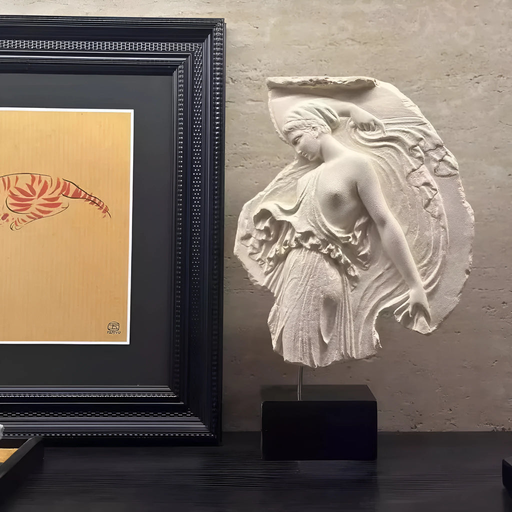 Italian-style Wine Goddess resin sculpture ornament in modern simplicity style.