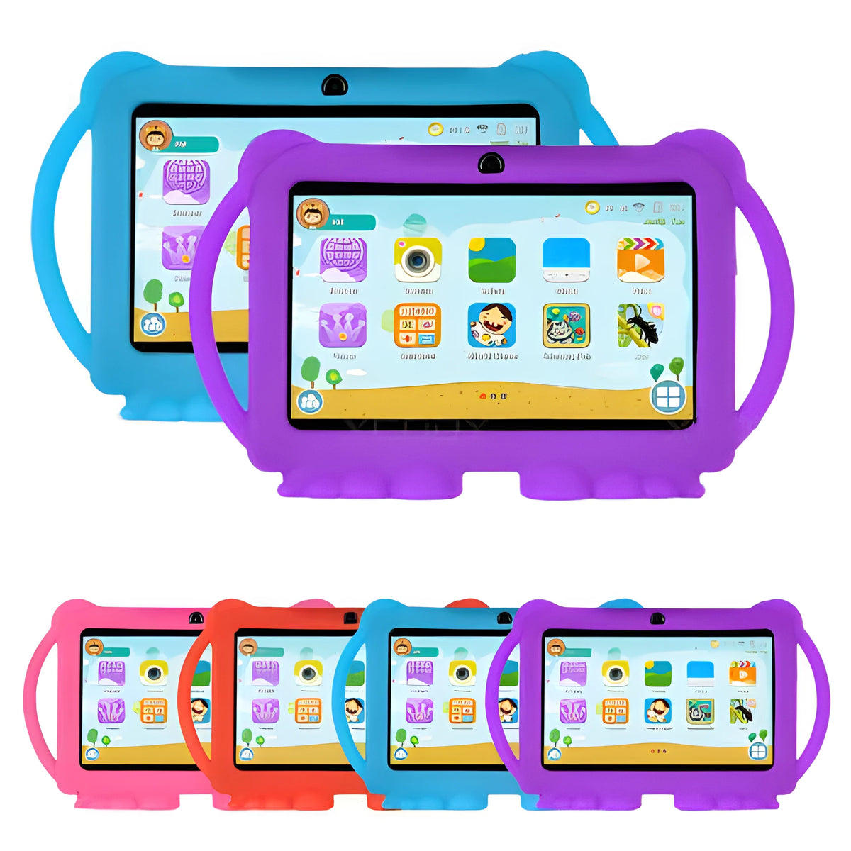 Children's smart tablet 7 inch Android plastic build quad core 32GB storage dual camera WiFi Bluetooth