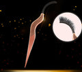 Rose gold eyelash curler aid for false eyelash application, local style makeup tool