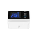 White USB multi-port charger for tablet and smartphone, 2100mA, with 150cm cord and EU UK US plug options