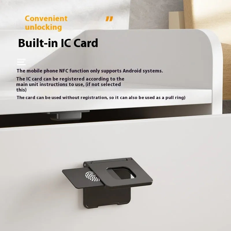 Punch-free invisible drawer lock with key for wardrobes and drawers