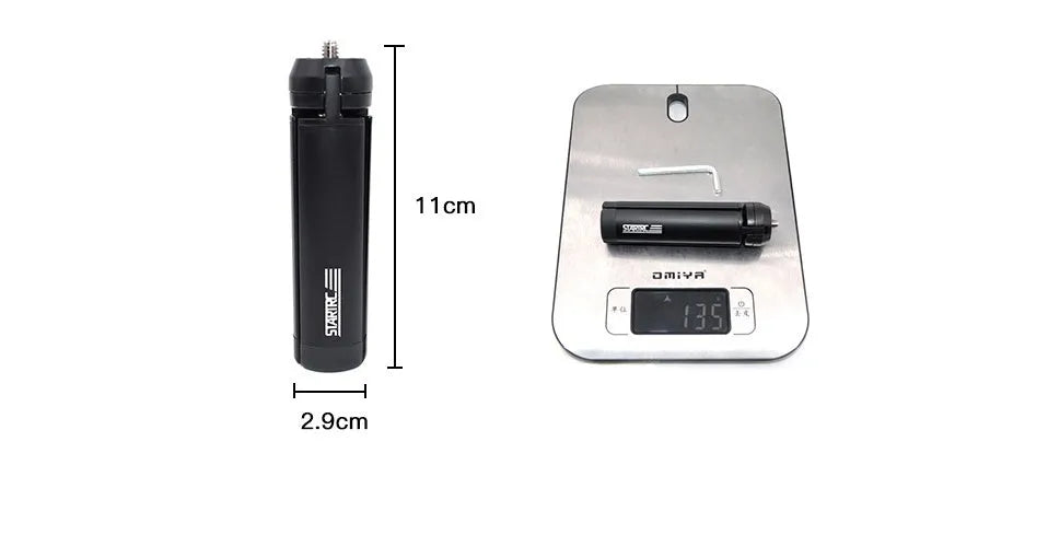 Aluminium smartphone bracket accessory for table top tripod, compatible with Apple iPhone models.