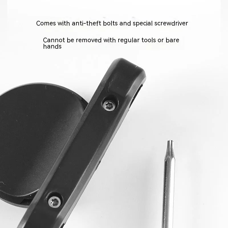Black ABS plastic bicycle GPS tracker mounting bracket kit for seat bow installation with anti-theft hardware