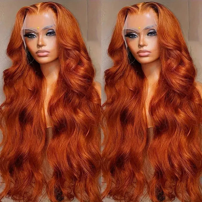 Long curly big wave wig for women in high temperature fibre, shown in a highlight-effect colour and available in 12 to 32 inch lengths