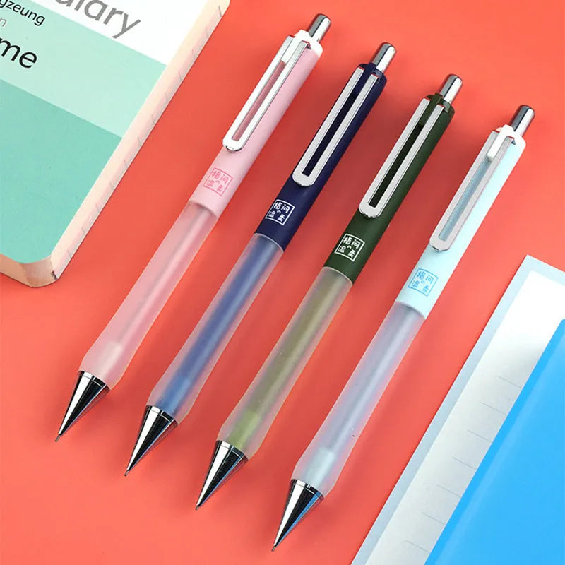 Dianshi 0.5mm plastic mechanical pencil with soft grip on card packing