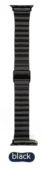 Stainless steel watch strap 202 x 17mm with brushed finish, available in silver gold rose gold and black for Apple Watch