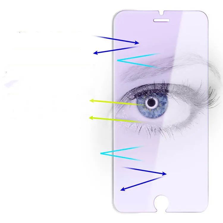 Tempered glass screen protector for Vivo smartphones with full-screen violet light design