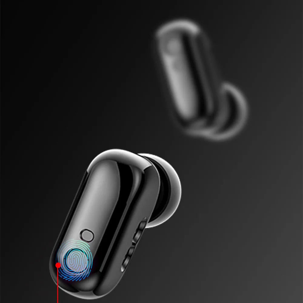 Black X7 smartwatch with integrated TWS earphones displayed on wrist, showing large HD touchscreen.
