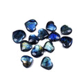 Natural feldspar crystal heart pendant with a handle design in ocean blue and moonlight colours.