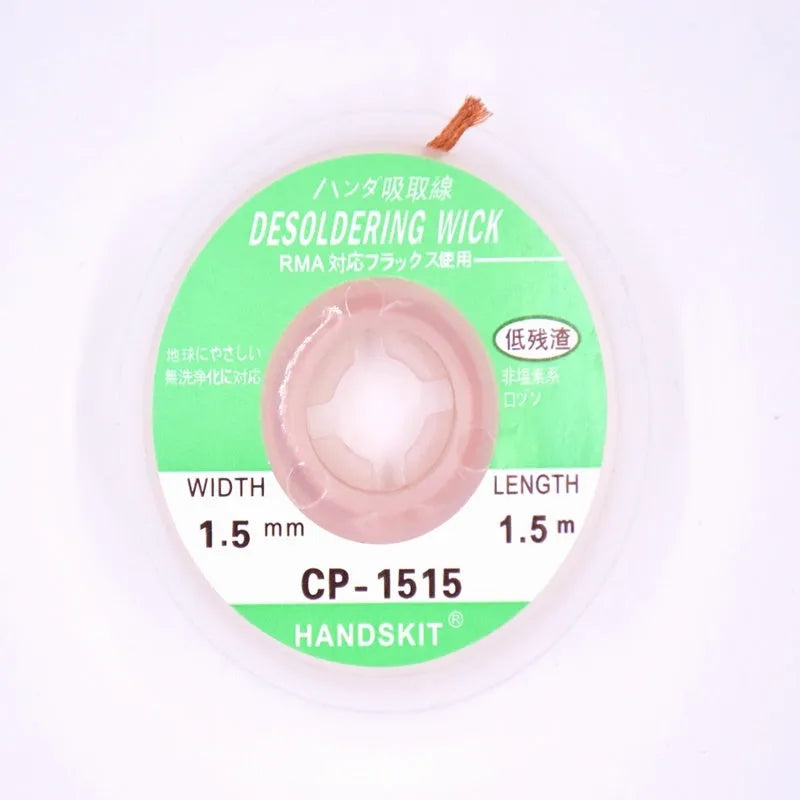Low residue CP wire tool for PCB desoldering and electric repair, available in CP1515 CP2015 CP2515 CP3015 CP3515 colour options