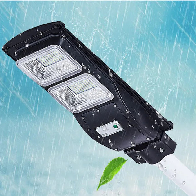 60W integrated solar street light unit for outdoor household and garden use.