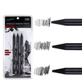 Set of six wood-free graphite sketching pencils in grades HB, 2B, 4B, 6B, 8B, and EE.