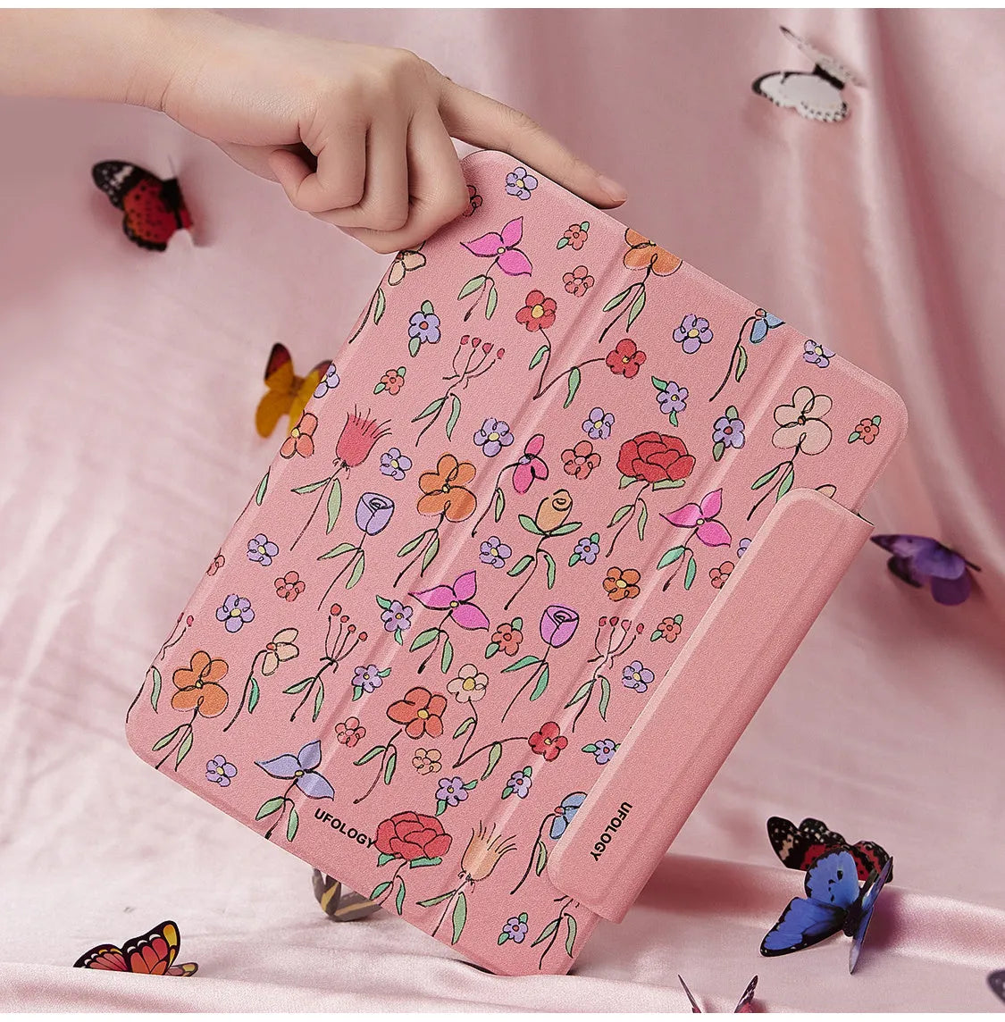 Flat polyurethane protective shell with magnetic clip for 10.9-inch iPad Air 4 and Air 5 tablets.