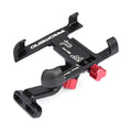 Alloy bike and motorcycle phone mount with adjustable 55-95mm clamp, compact design, in black.