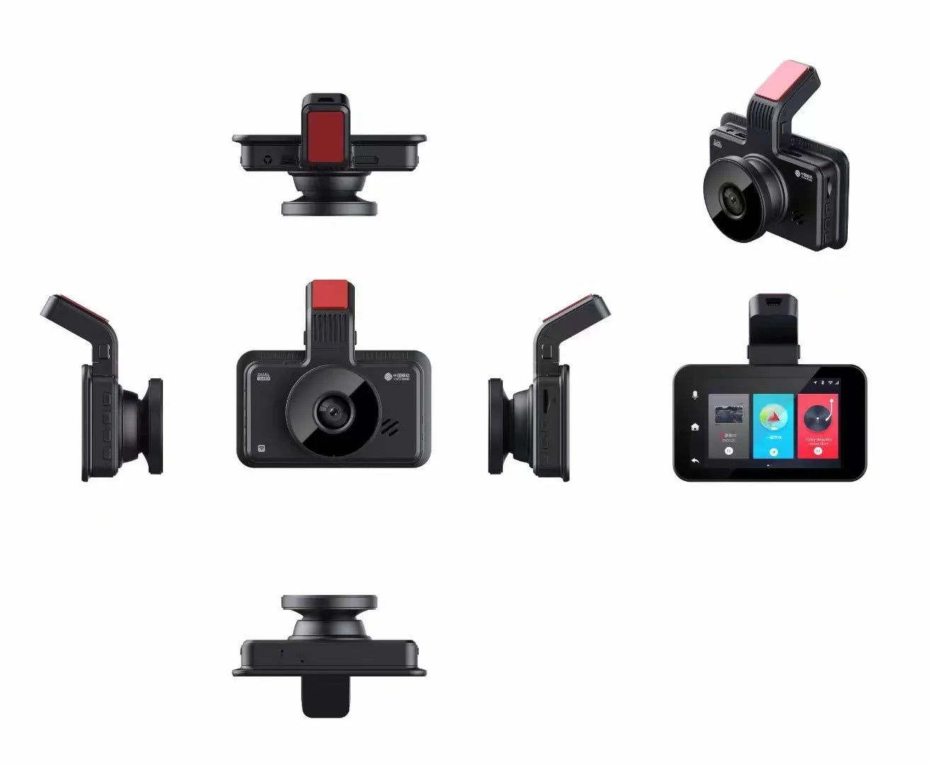 3-inch HD car DVR dash cam with dual lens for front and rear vehicle recording