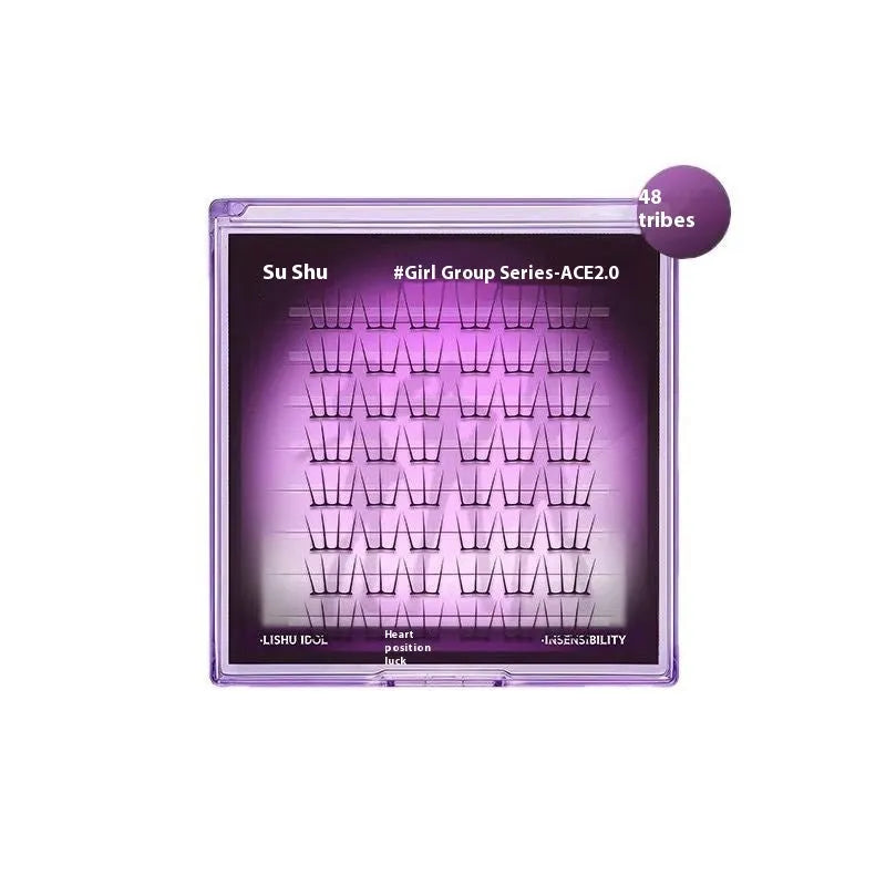Pack of reusable artificial fibre false eyelash clusters on a white background.