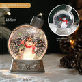 Battery-powered LED Christmas decoration with flame simulation light in plastic character design