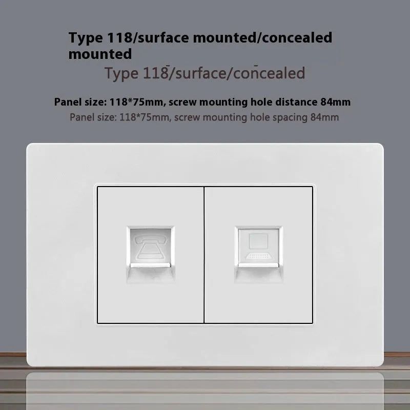 White 118 type 16A Israel socket panel with flame retardant protection and phosphor bronze conductors