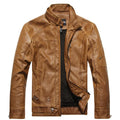 PU leather jacket with zipper front in black, polyester lining, casual outerwear