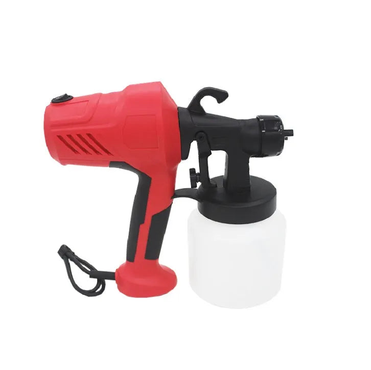 High pressure electric spray gun with plastic pot, 220V AC, for textile cleaning and decontamination, 28cm x 28cm x 12.5cm