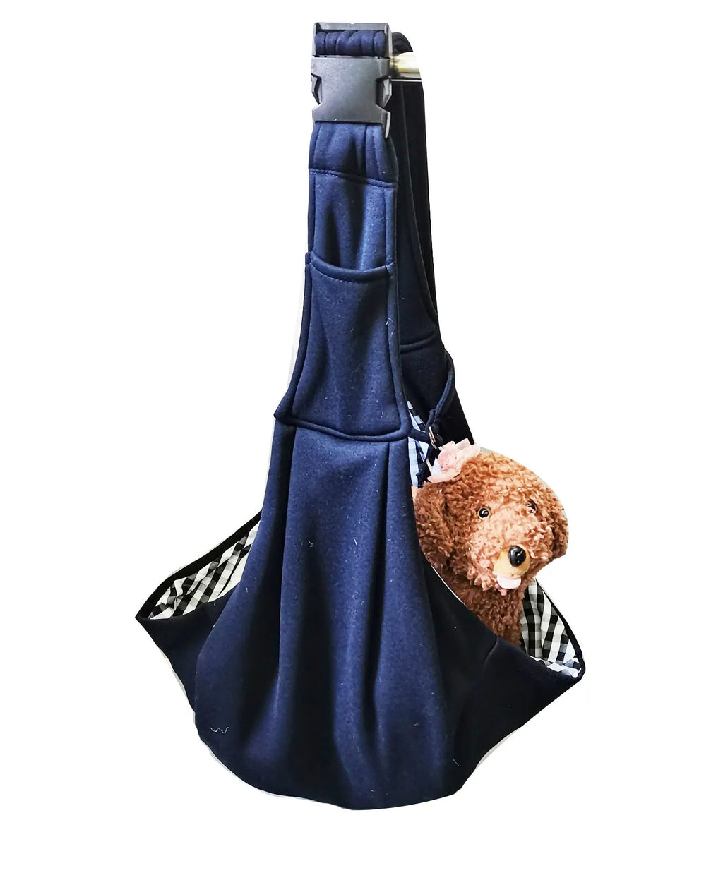 Adjustable shoulder strap dog pet bag in soft polyester material for dogs under 7.5kg