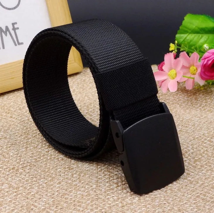 Men's anti-allergic belt metal buckle Korean version black colour