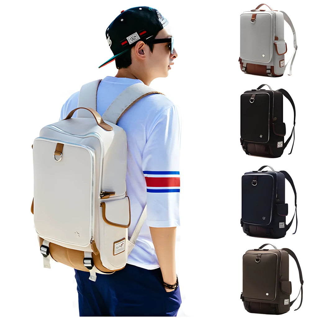 Modern men's Oxford cloth backpack in multiple colours with dimensions 30x16x46cm