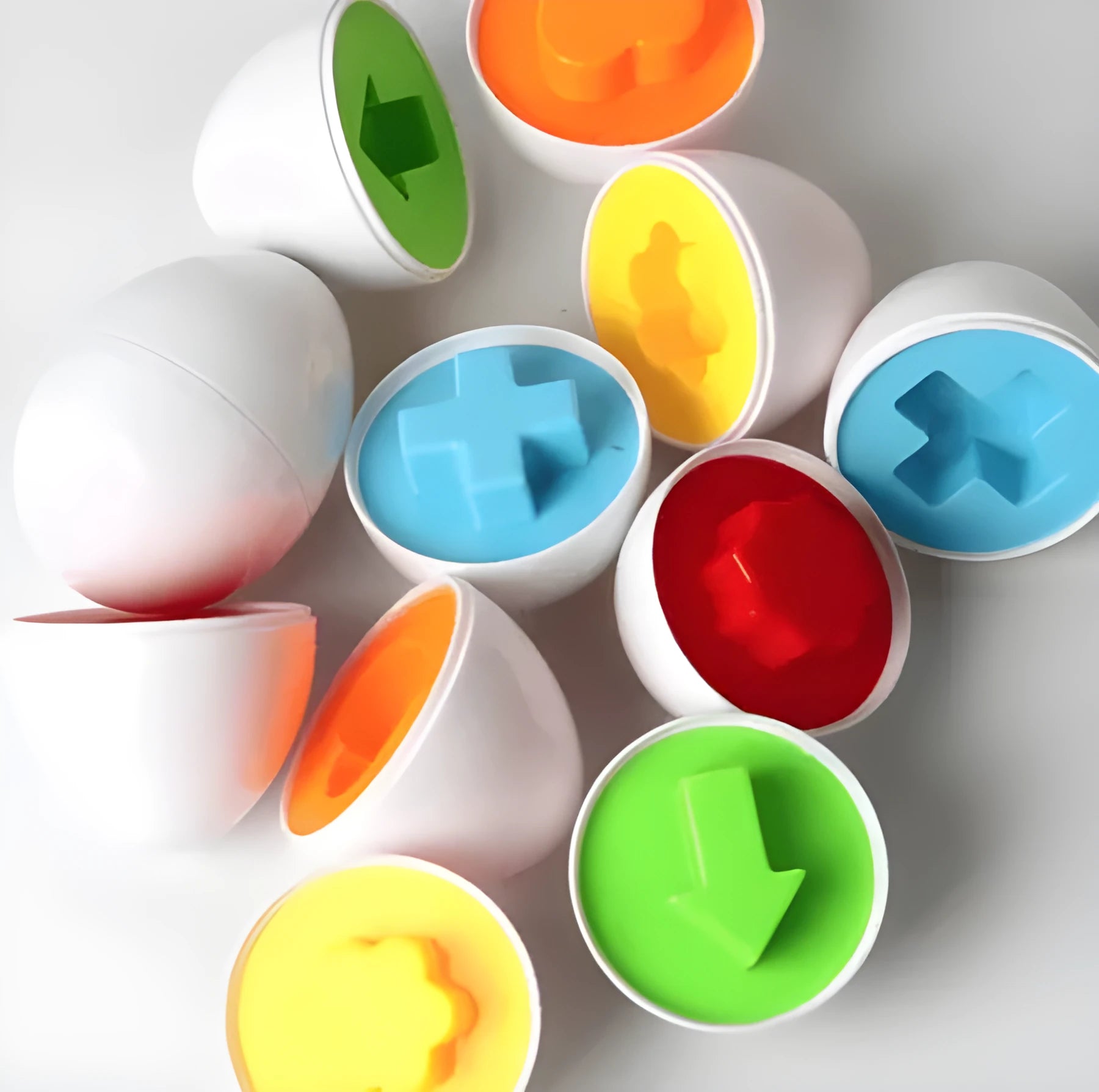 Children's educational twist egg toy set with plastic eggs in bag for learning letters and numbers