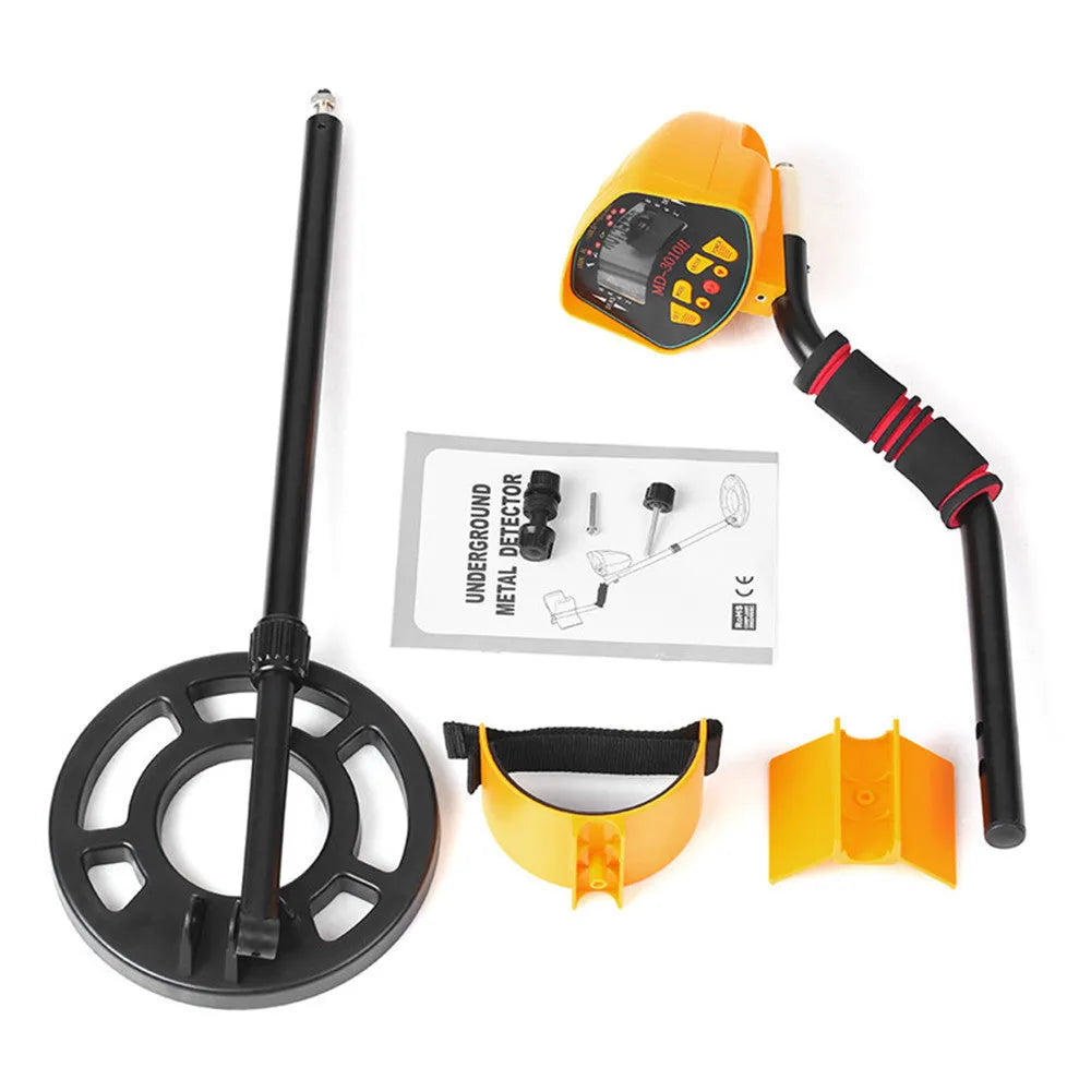 MD3010II underground metal detector with coil and control box on ground