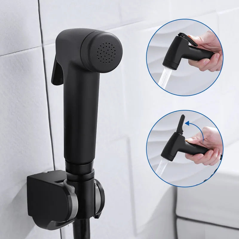 ABS handheld bathroom cleaning nozzle with rain spray function