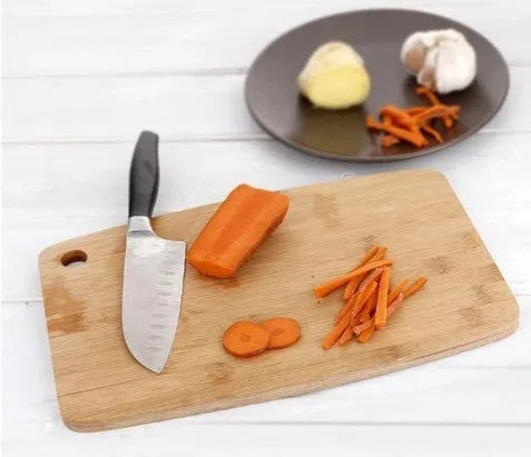 Moso bamboo square kitchen cutting board, 28 x 17 x 1 cm, 305 g, with antibacterial protection for food preparation