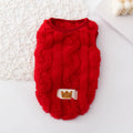 Thermal knitting thickened vest for pets in multiple colours, size XS to XL, front view