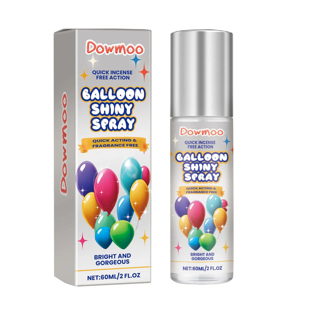 60ml bottle of Rubber Balloons Shiny Spray with non-oxidation formula for enhanced gloss on balloons