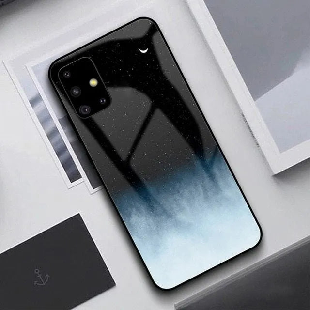 Black silicone phone case for Samsung Galaxy and Apple iPhone models on white background