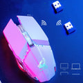 Rechargeable wireless gaming mouse with adjustable DPI and mechanical switches