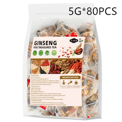 Ginseng Wubao Tea 5g x 20 pack transparent bag with sealwort maca mulberry red dates red goji