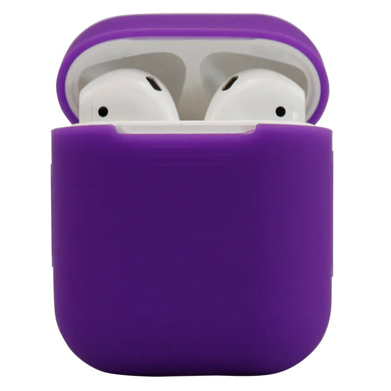 Silicone protective cover for AirPods 2 charging case in one of thirteen colour options.