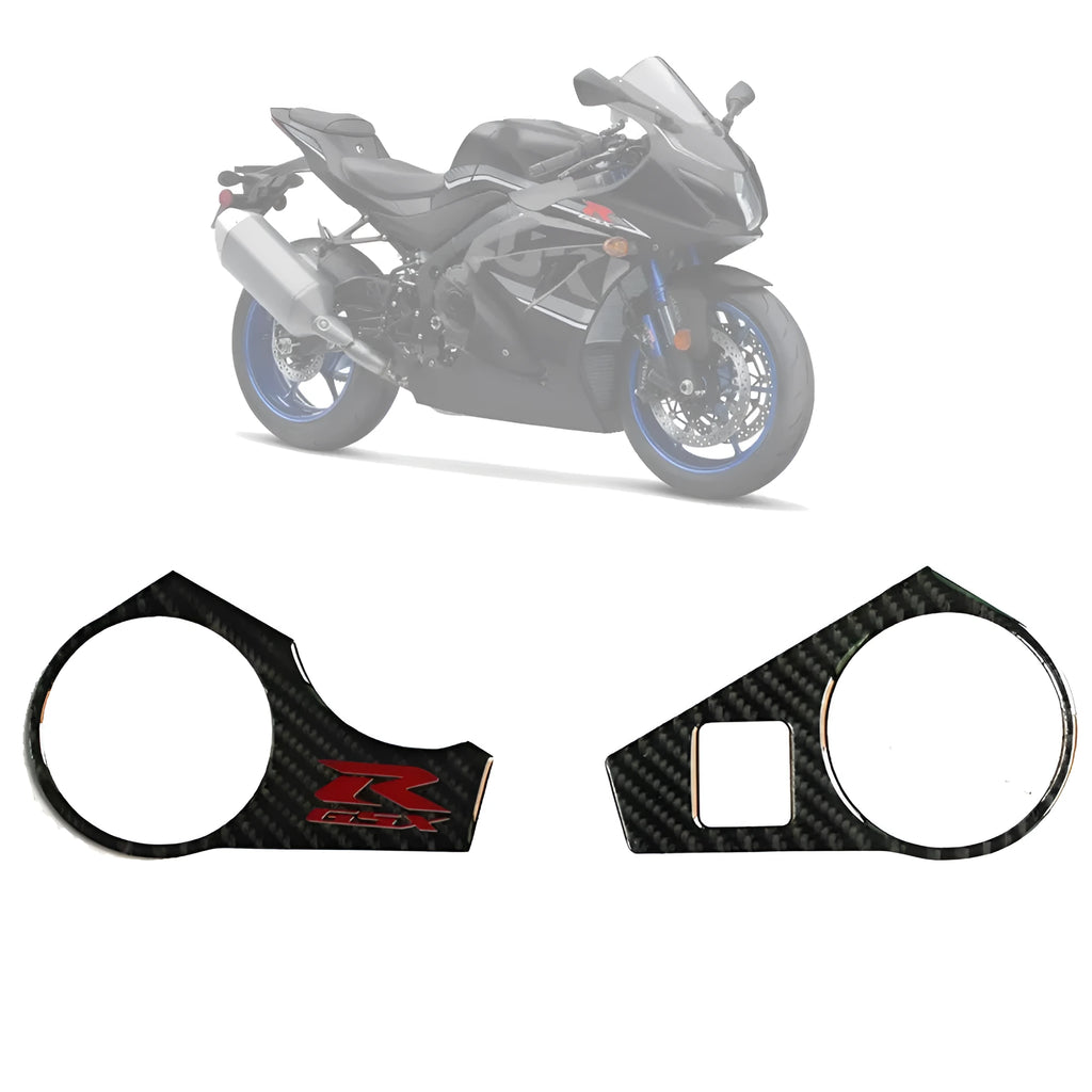 Black carbon fibre pattern motorcycle sticker for SUZUKI GSXR1000 L1 upper connective plate