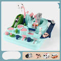 Plastic Big Adventure Parking Lot rail and trolley track set for toy cars in multiple colour options.