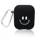 PC AirPods cover with decorative flower design on black background