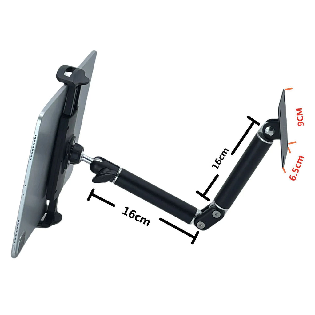Alloy universal wall rack for tablet and large mobile phone with foldable design mounted on wall