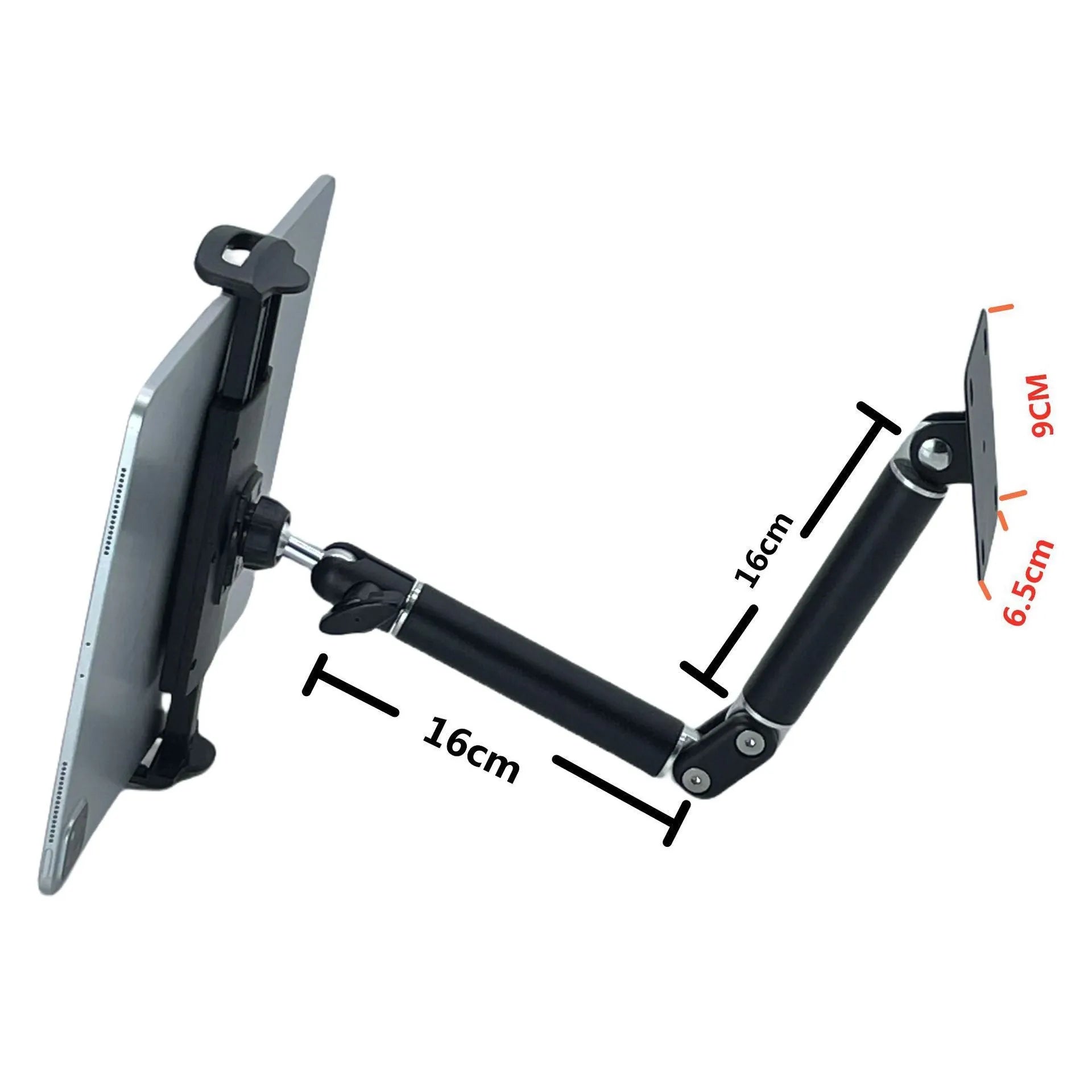 Alloy universal wall rack for tablet and large mobile phone with foldable design mounted on wall