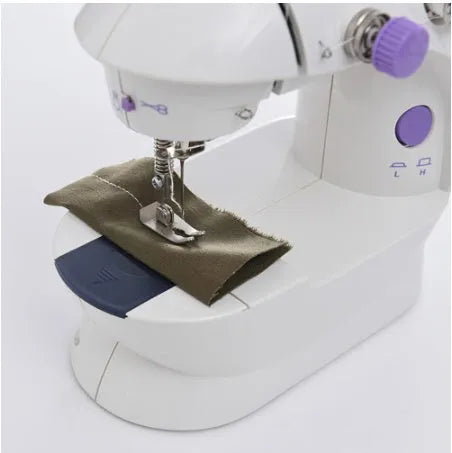 Electric mini household sewing machine with compact 20cm dimensions and multiple plug options