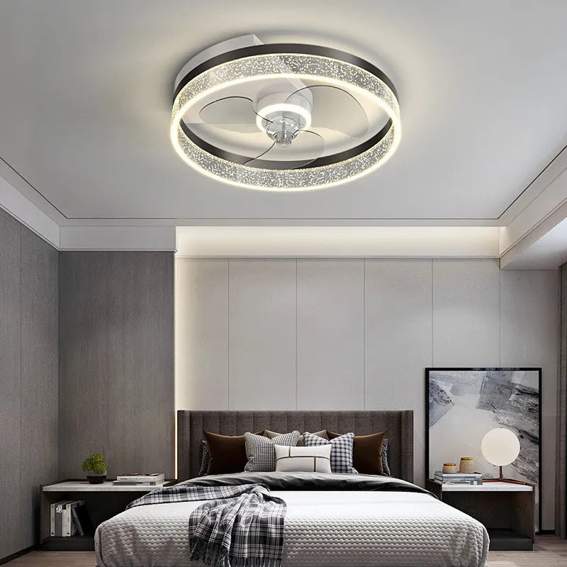 Simple modern Nordic style LED ceiling light for a children's room with iron body.