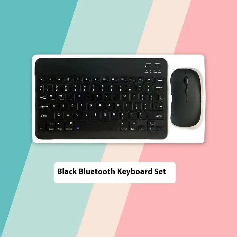 10-inch Bluetooth keyboard and wireless mouse set in selected colour with TY-C interface and USB linker
