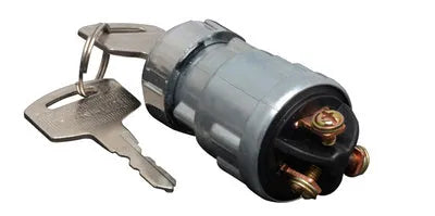 Copper automotive ignition switch and lock with key for truck and forklift repair.
