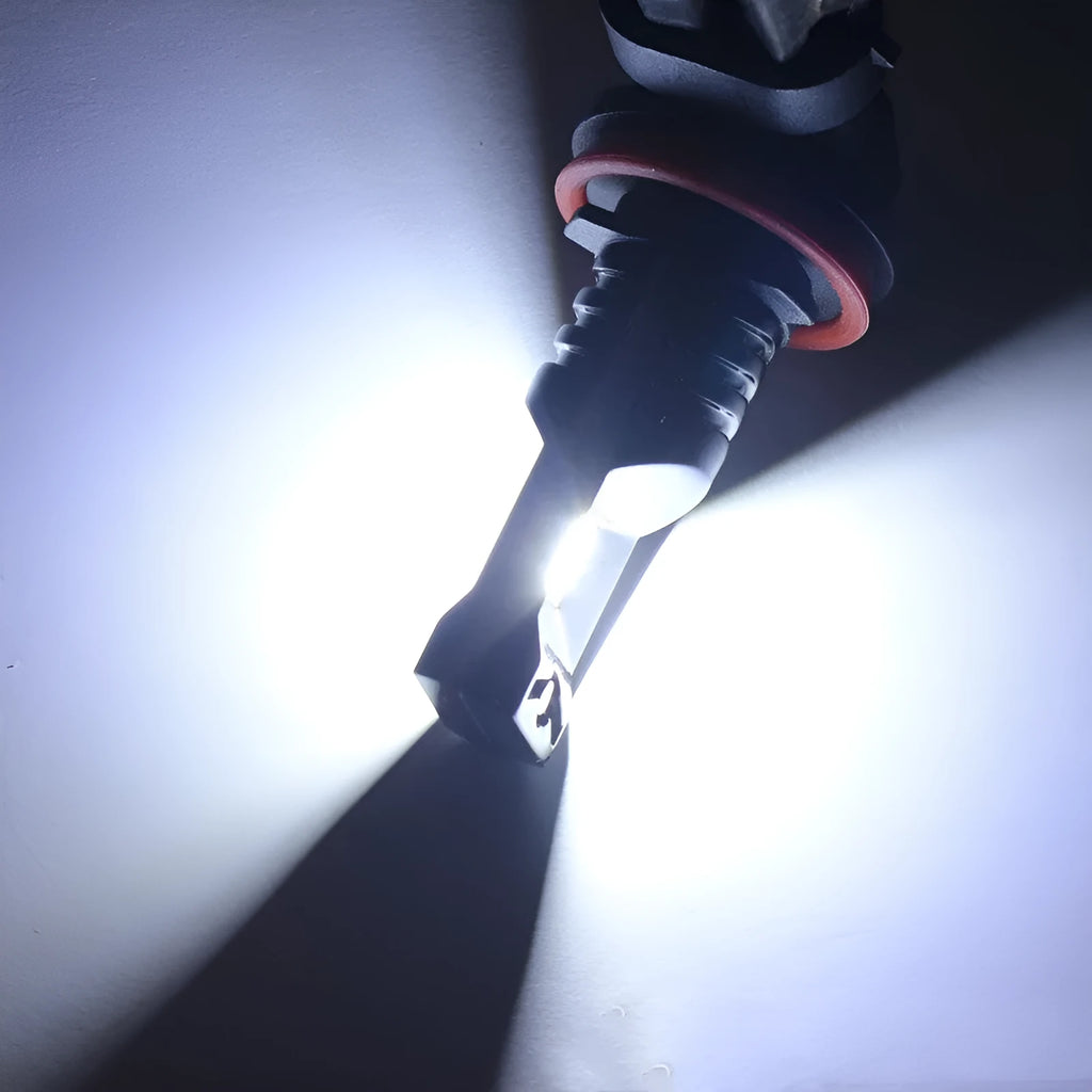H11 H8 CSP 80W high power LED car front fog lamp with aviation aluminium body and six LED chips.