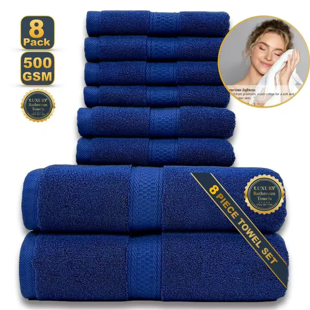 Pure cotton jacquard towel in white, available in sizes 35x35 to 90x180 cm, plain series