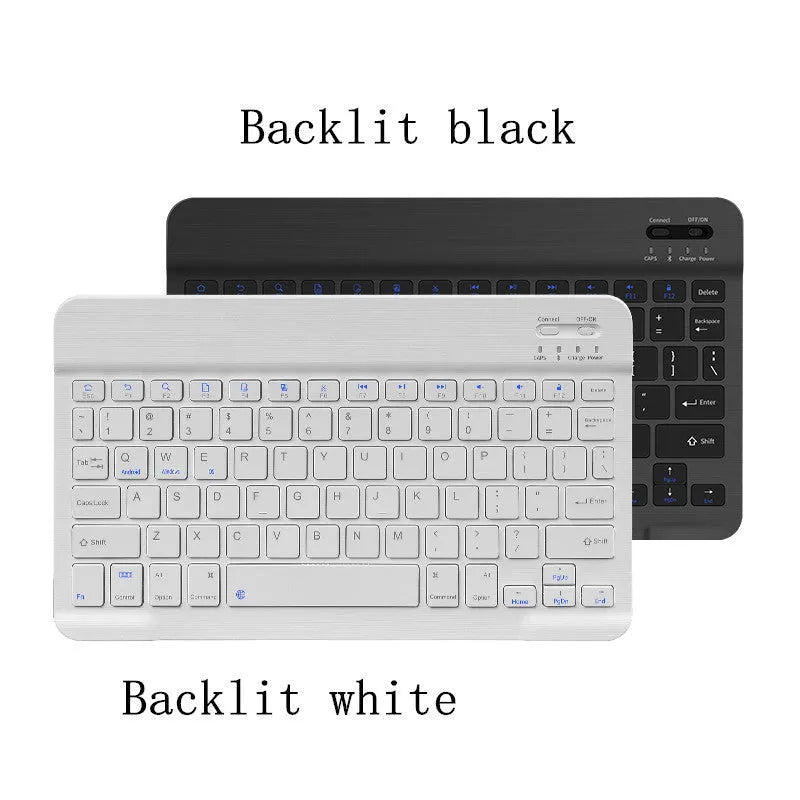 Wireless Bluetooth mouse with seven-colour backlight, USB plug and play, ABS body, 0.5 m cable, shown in black, green, pink, white, and yellow